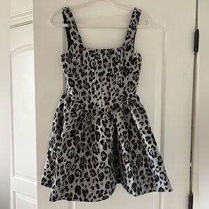 Leopard print mini dress